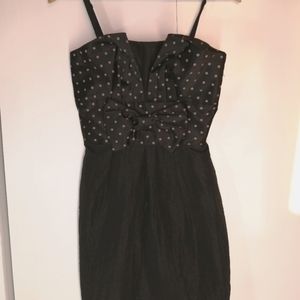 3/$50 ASOS little black dress, with blush pink polkadot upper half. sz 10 jr